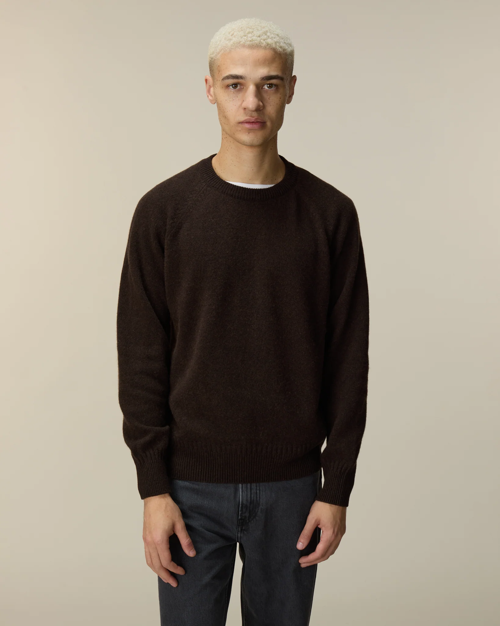 Men's Brown Cashmere crewneck - Image 3