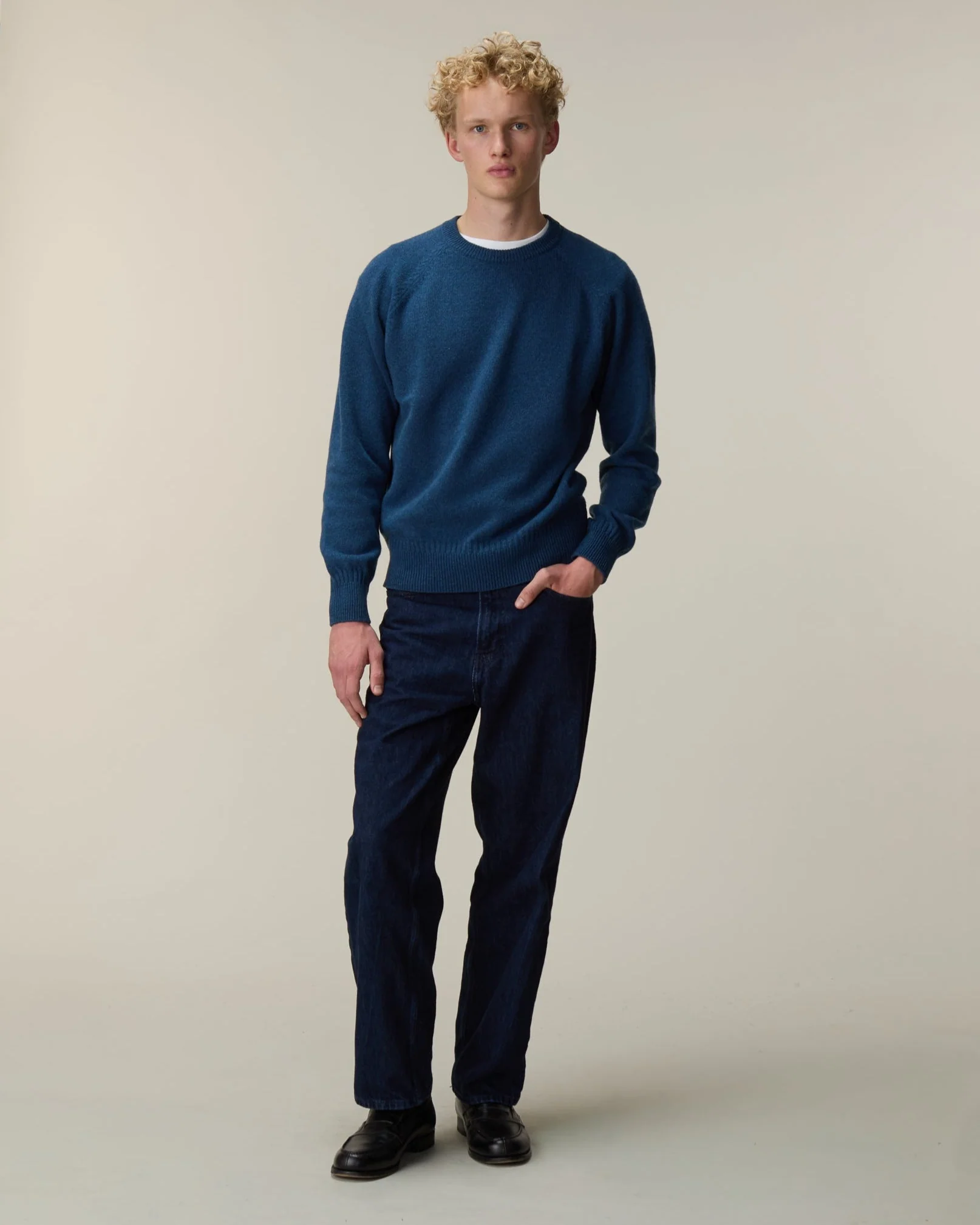 Men's Ocean Cashmere Crew Neck