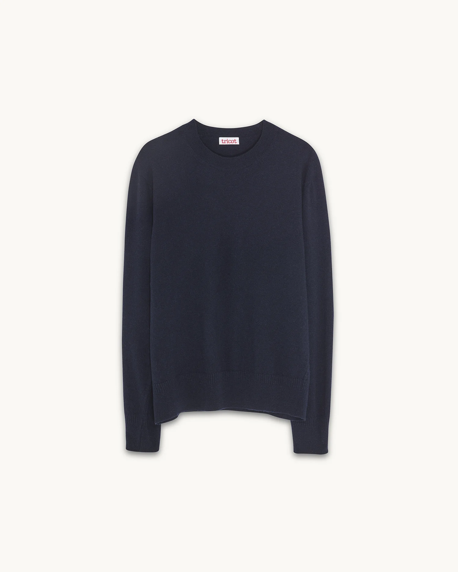 Men’s Lightweight Cashmere Crewneck – Dark Navy - Image 3