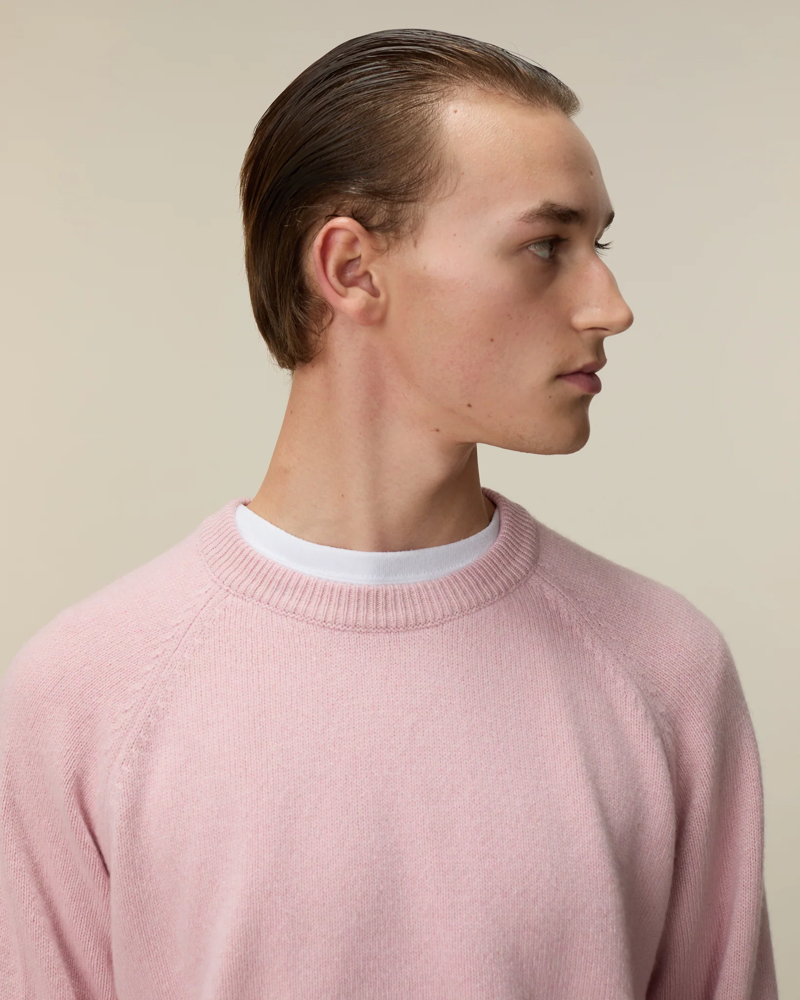 Men's Rose Cashmere Crew Neck Sweater - Image 3