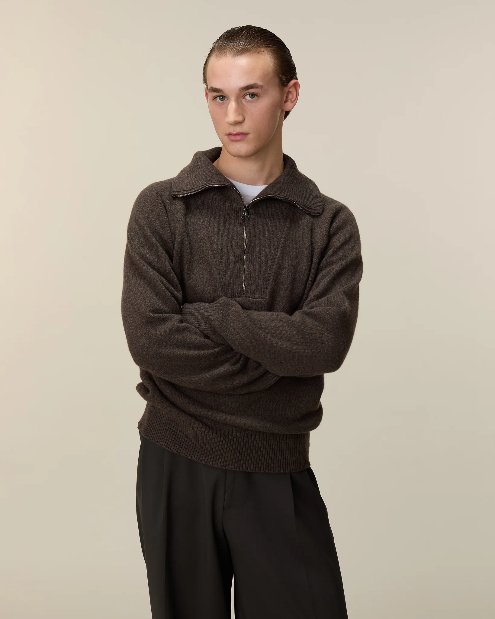 Marmotta Men's Cashmere Zip-Neck Sweater - Image 3