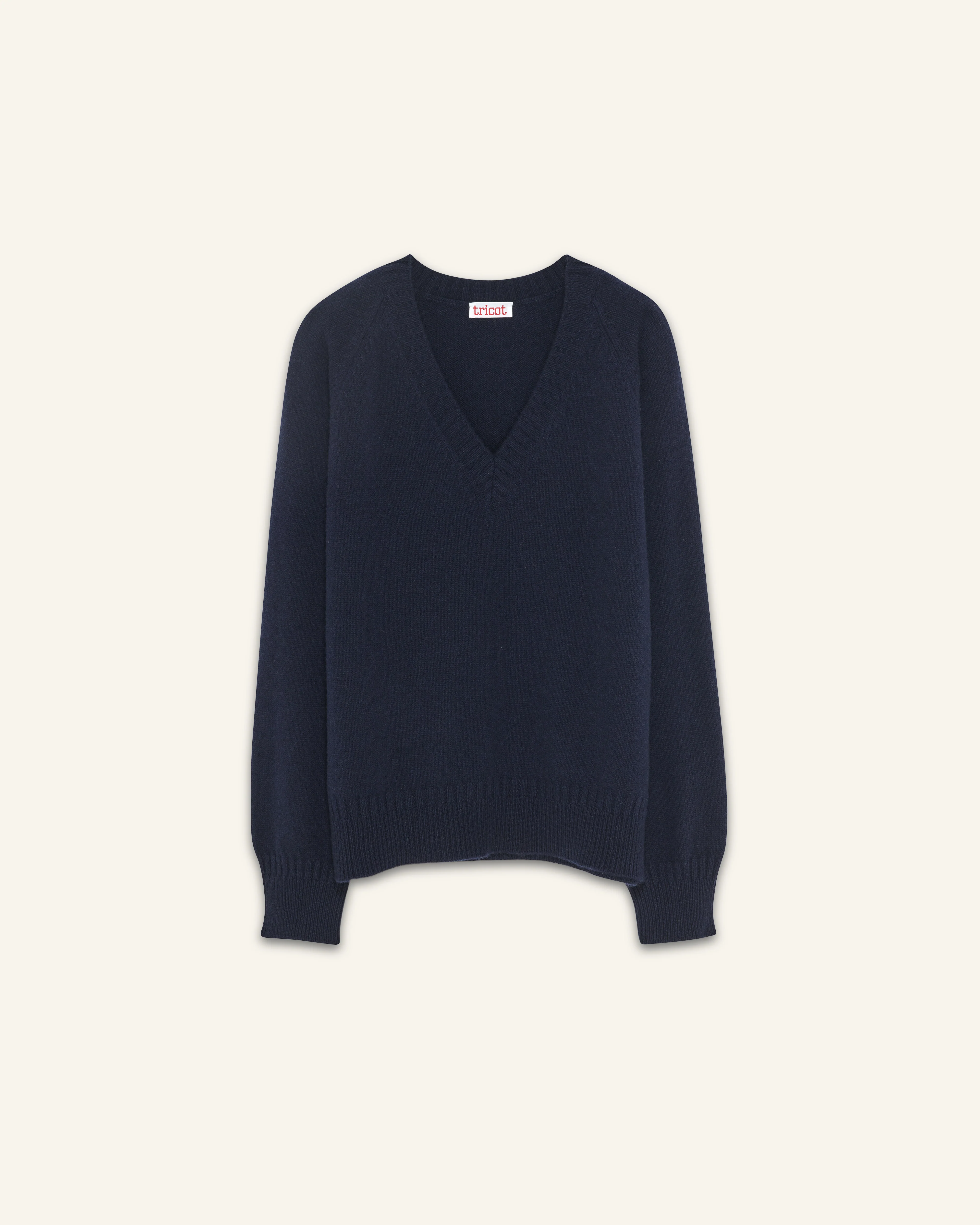 Men's Navy V-neck Cashmere - Image 4