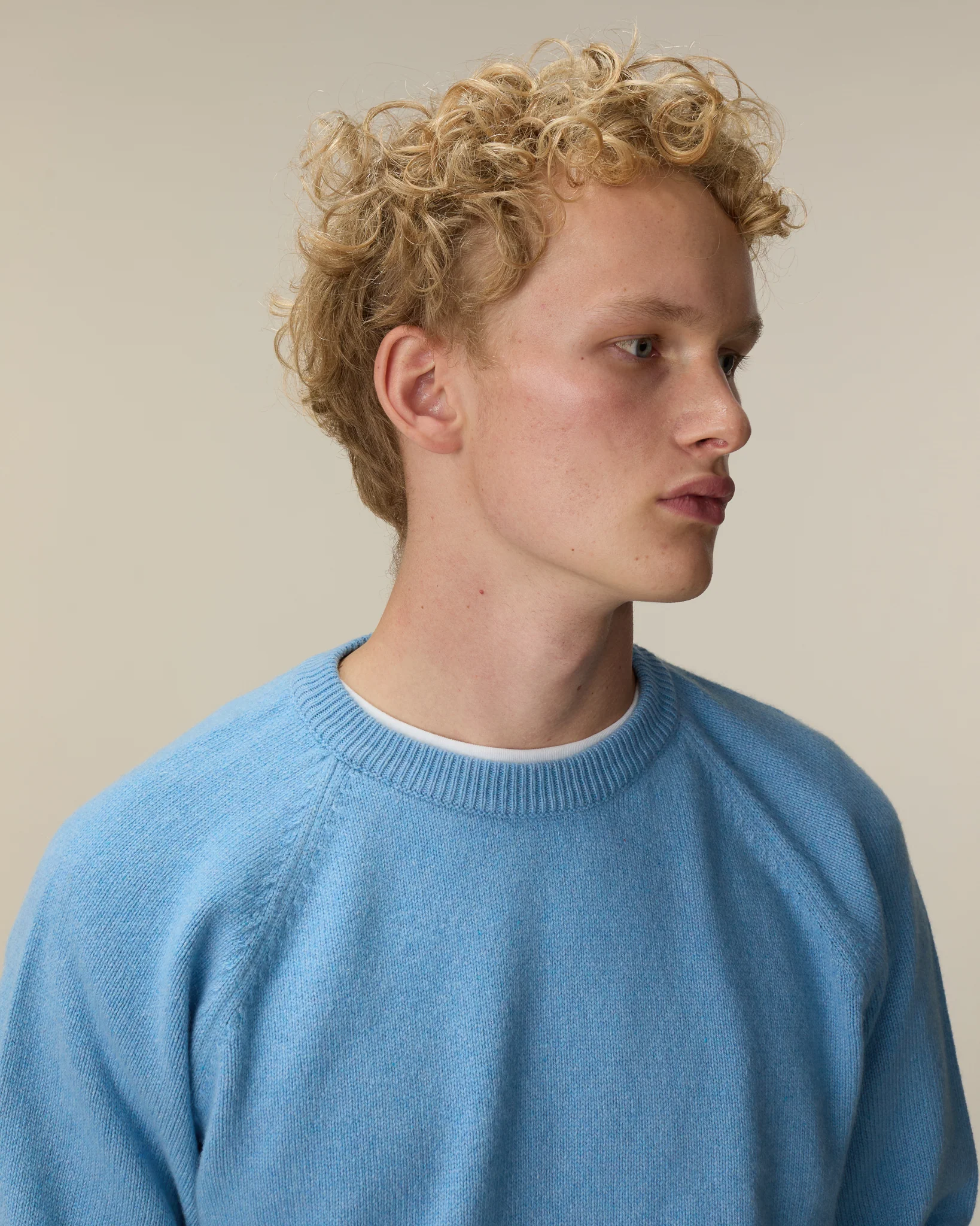 Men's Nina's blue Cashmere crewneck - Image 3