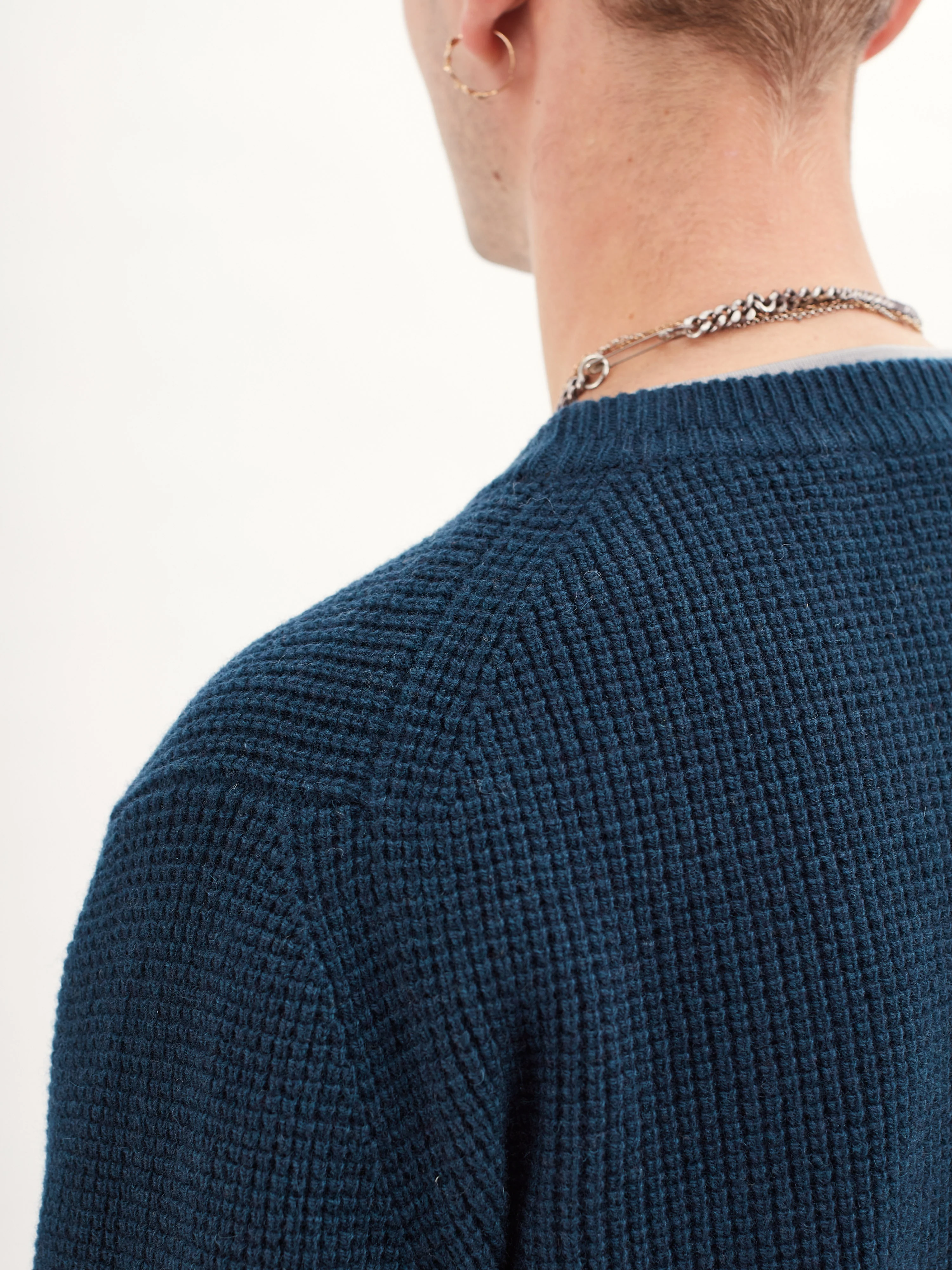 Men's ocean wool & Cashmere crewneck - Image 3