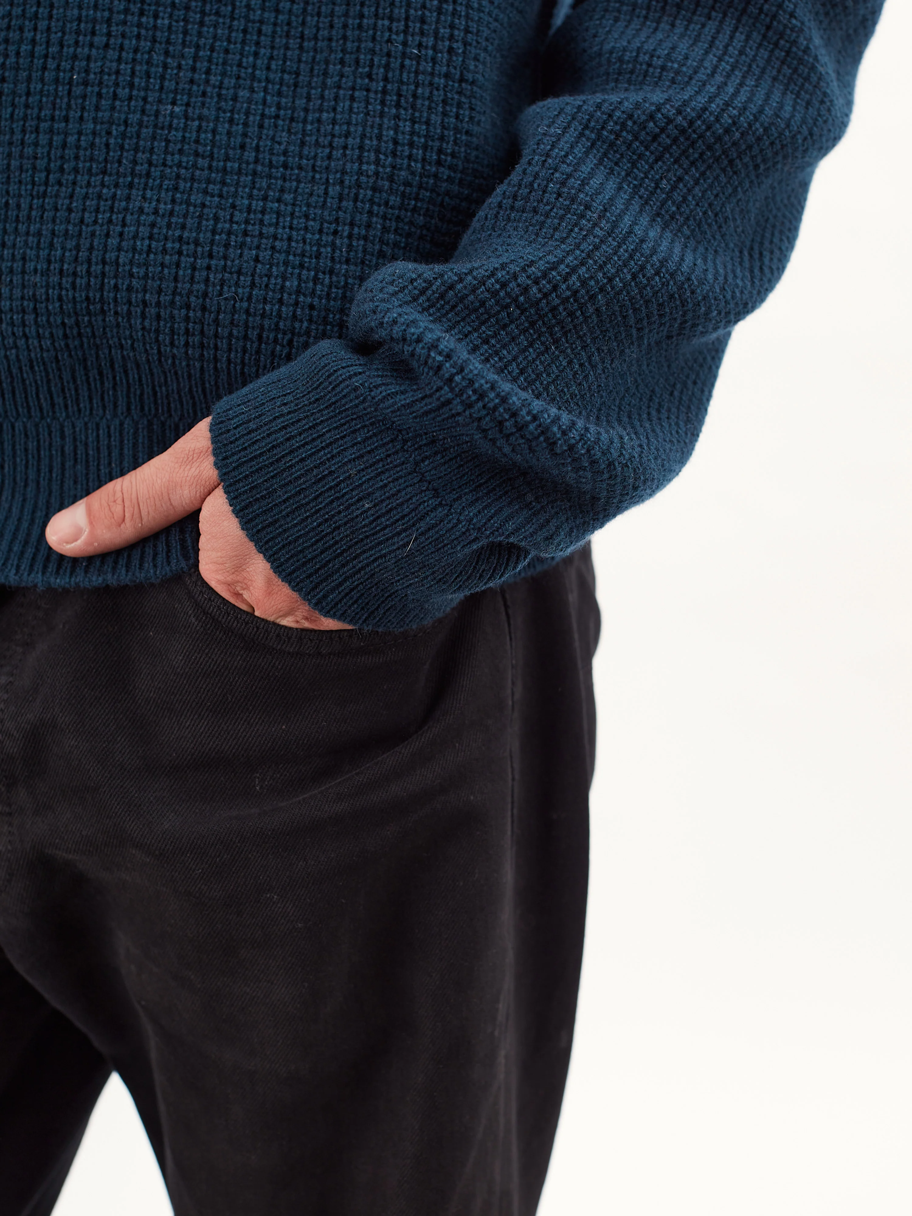 Men's ocean wool & Cashmere crewneck - Image 4