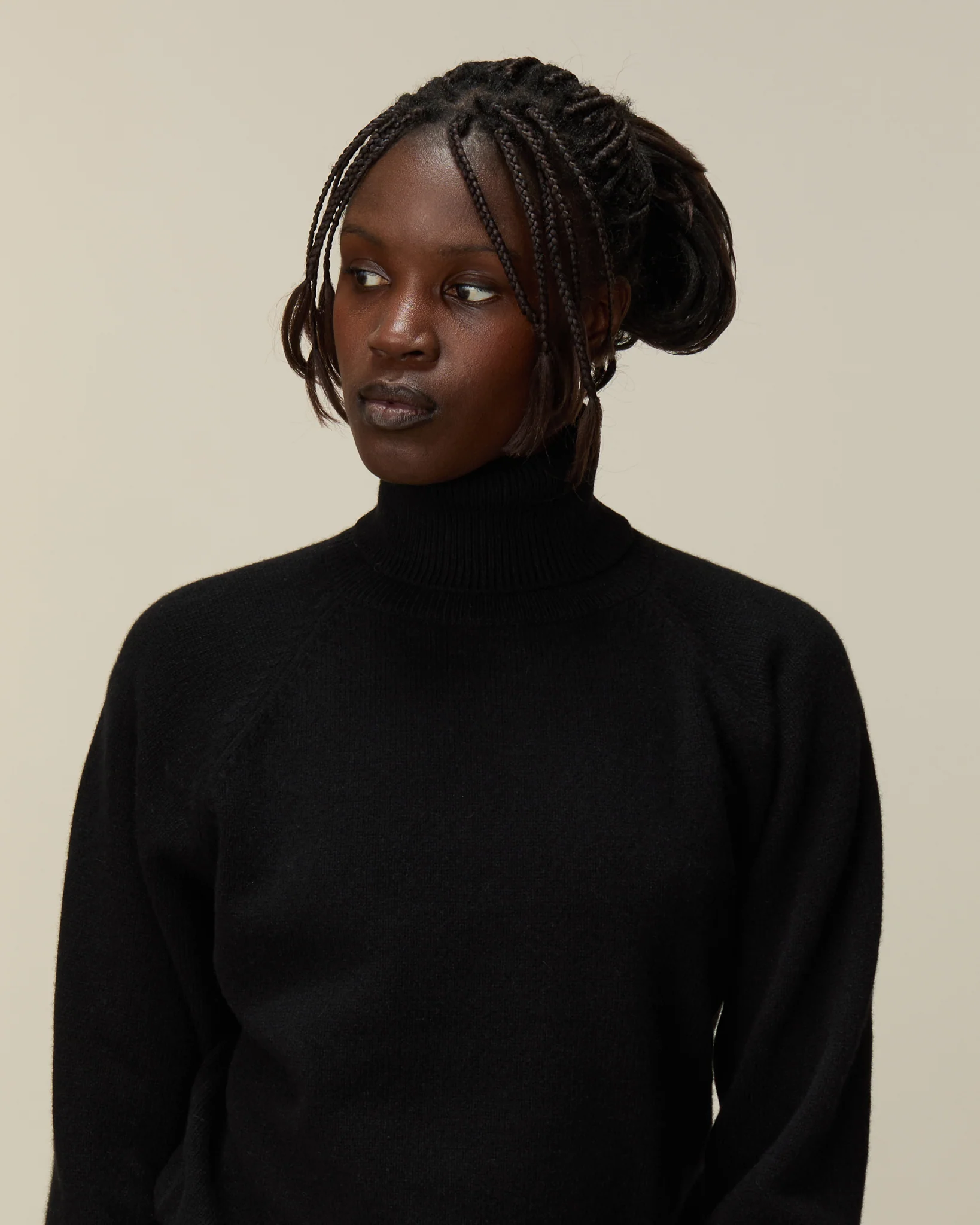 Women's Black Cashmere turtleneck - Image 3