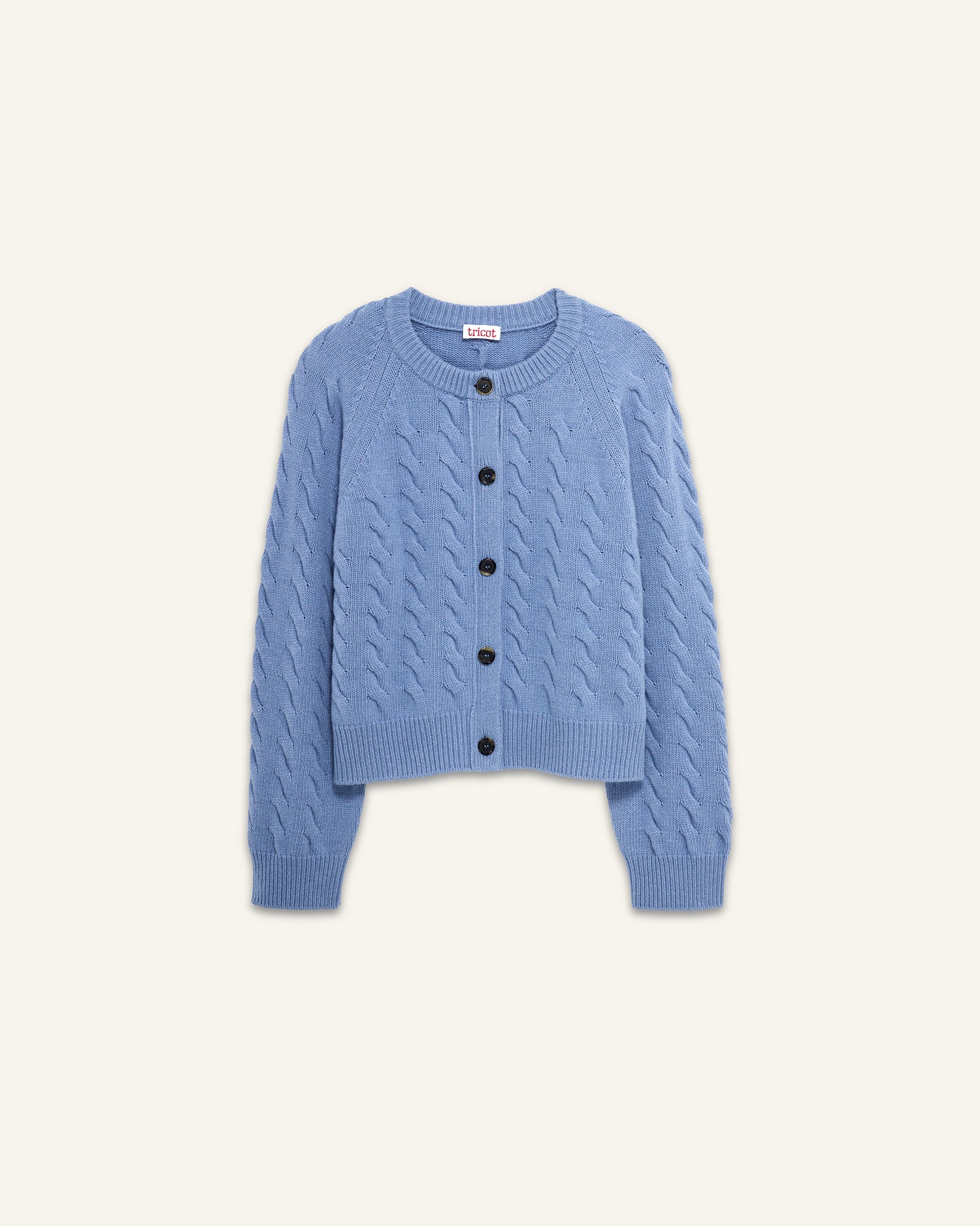 Women's Blue Jean Cable Knit Cardigan - Image 4