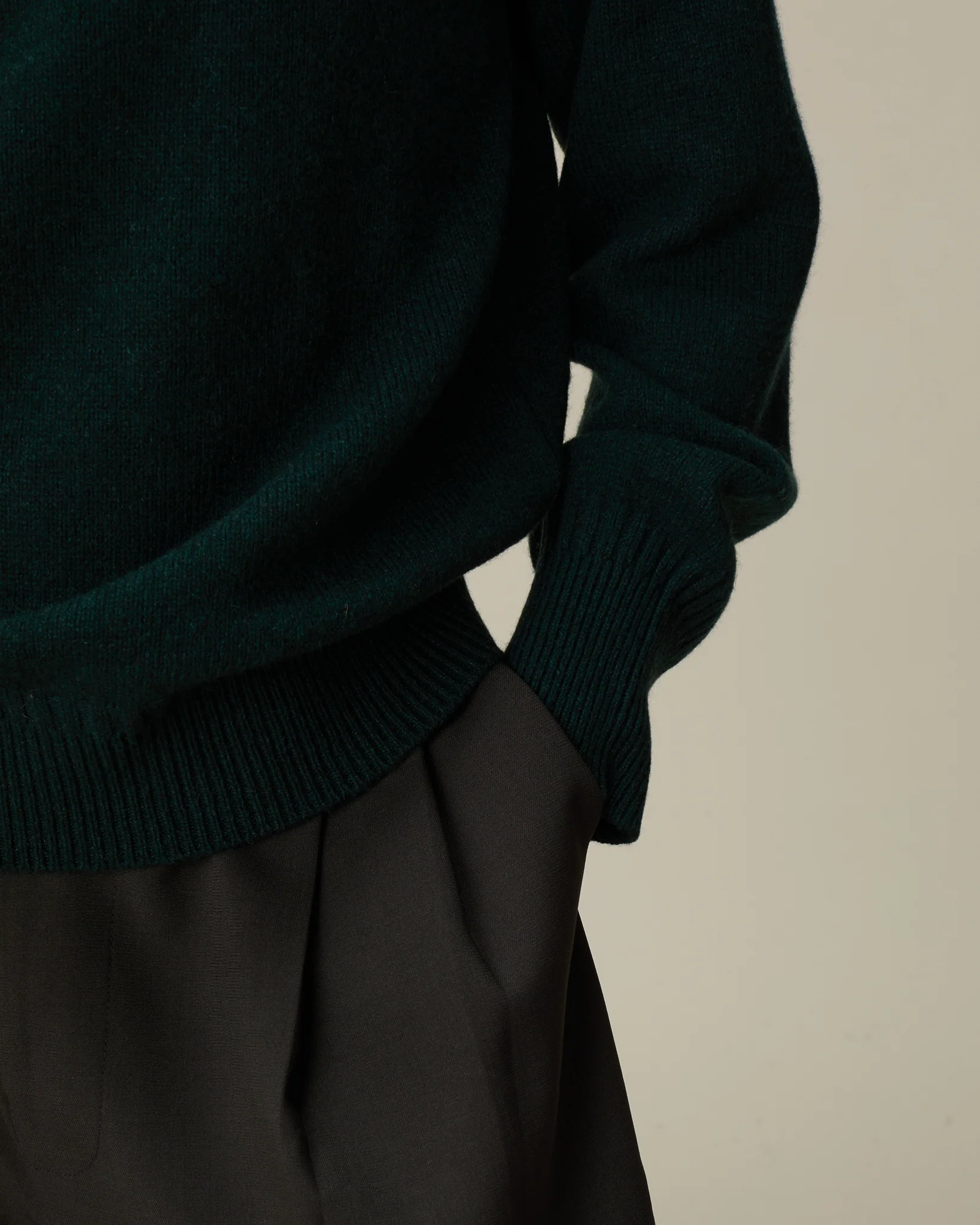 Crewneck cashmere sweater Green Women - Image 3
