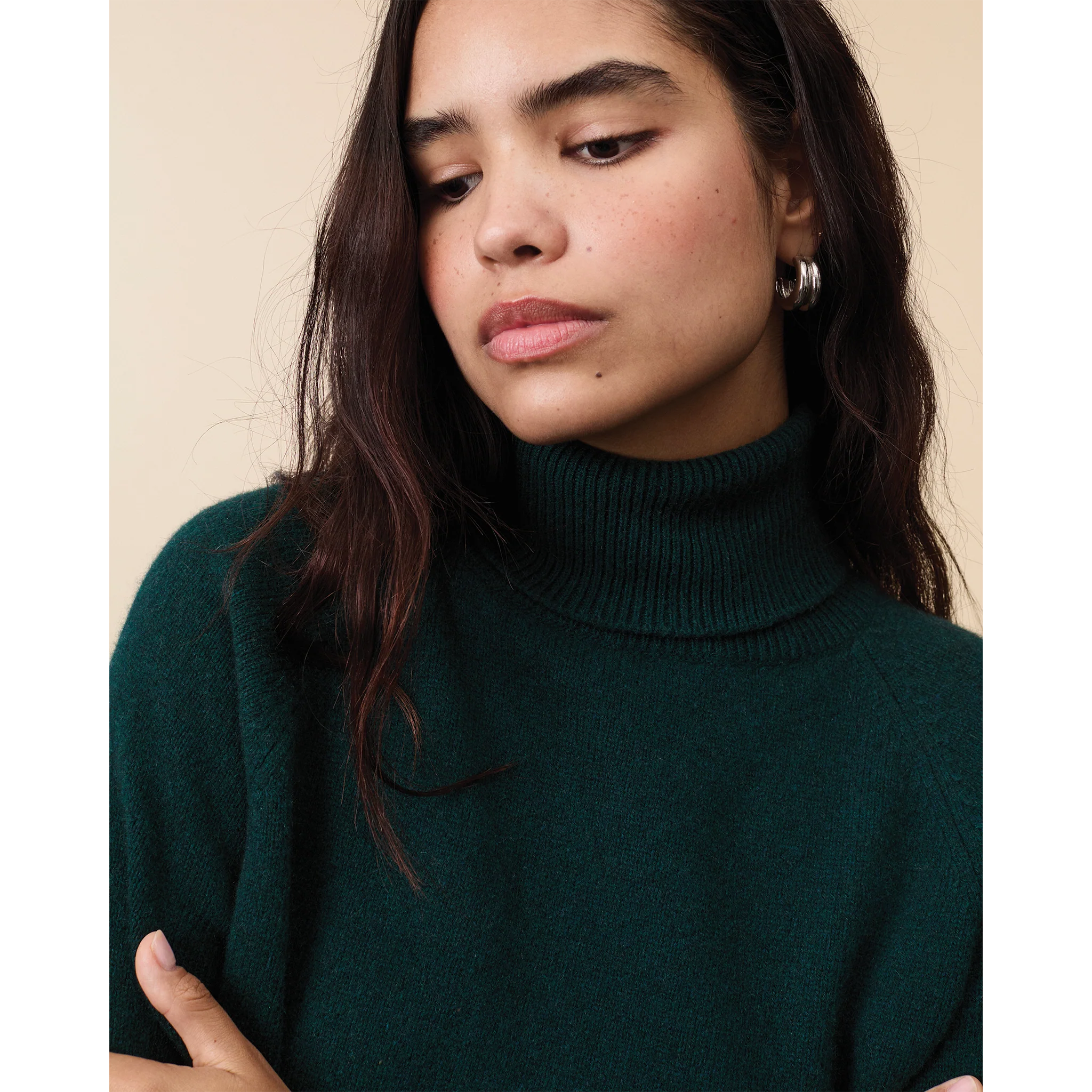 Women's Green Cashmere turtleneck - Image 3