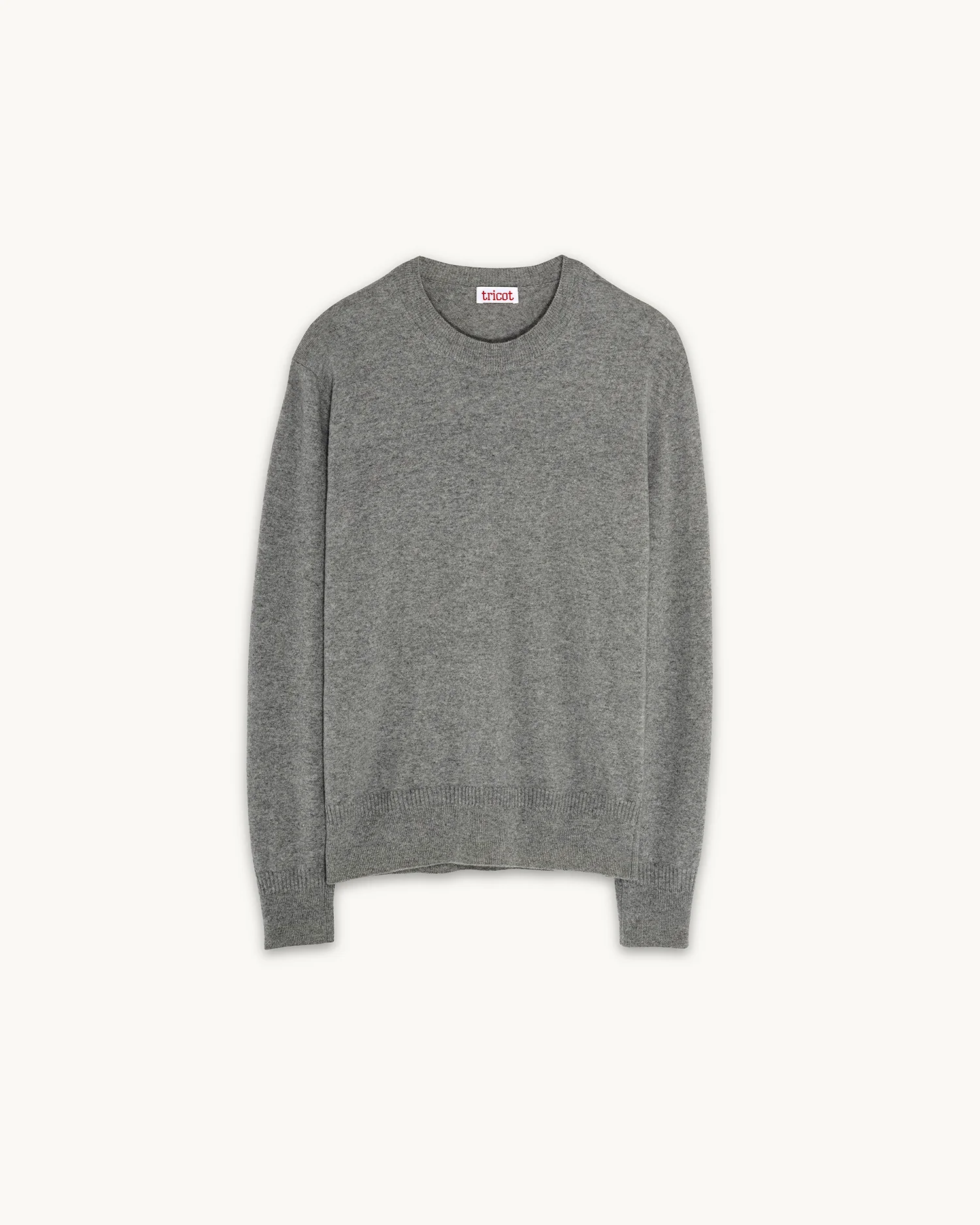 Men’s Lightweight Cashmere Crewneck – Grey - Image 3