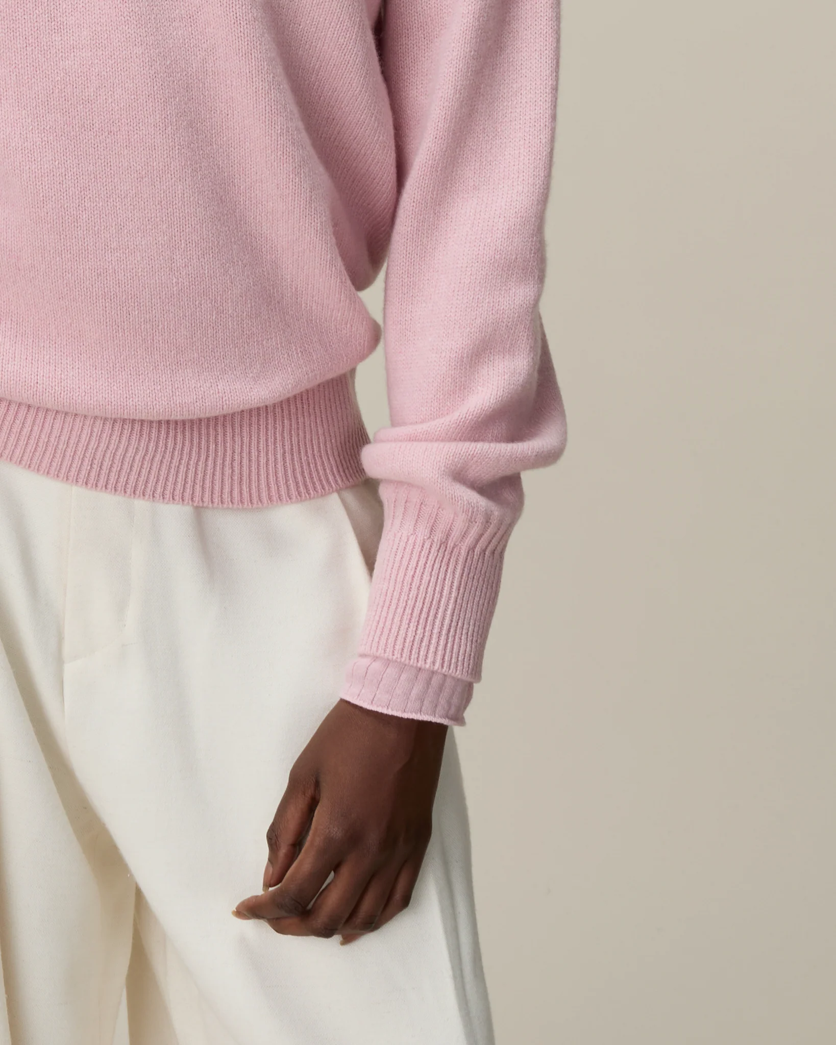 Women's Rose Cashmere Polo Shirt - Image 2