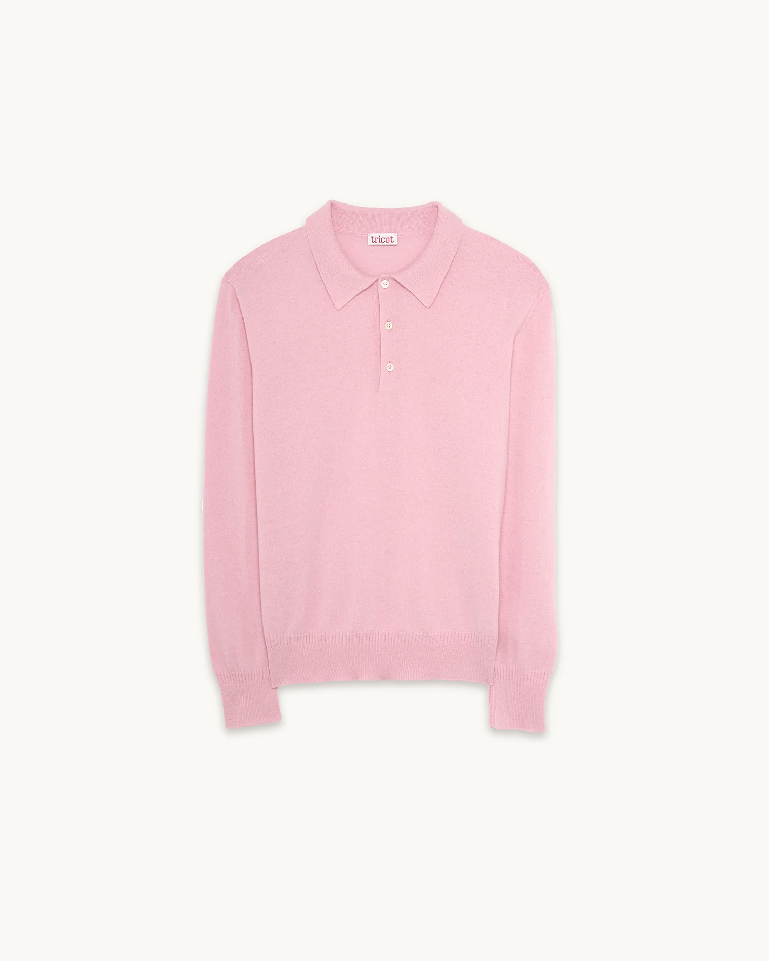 Women's Lightweight Pink Cashmere Polo - Image 3