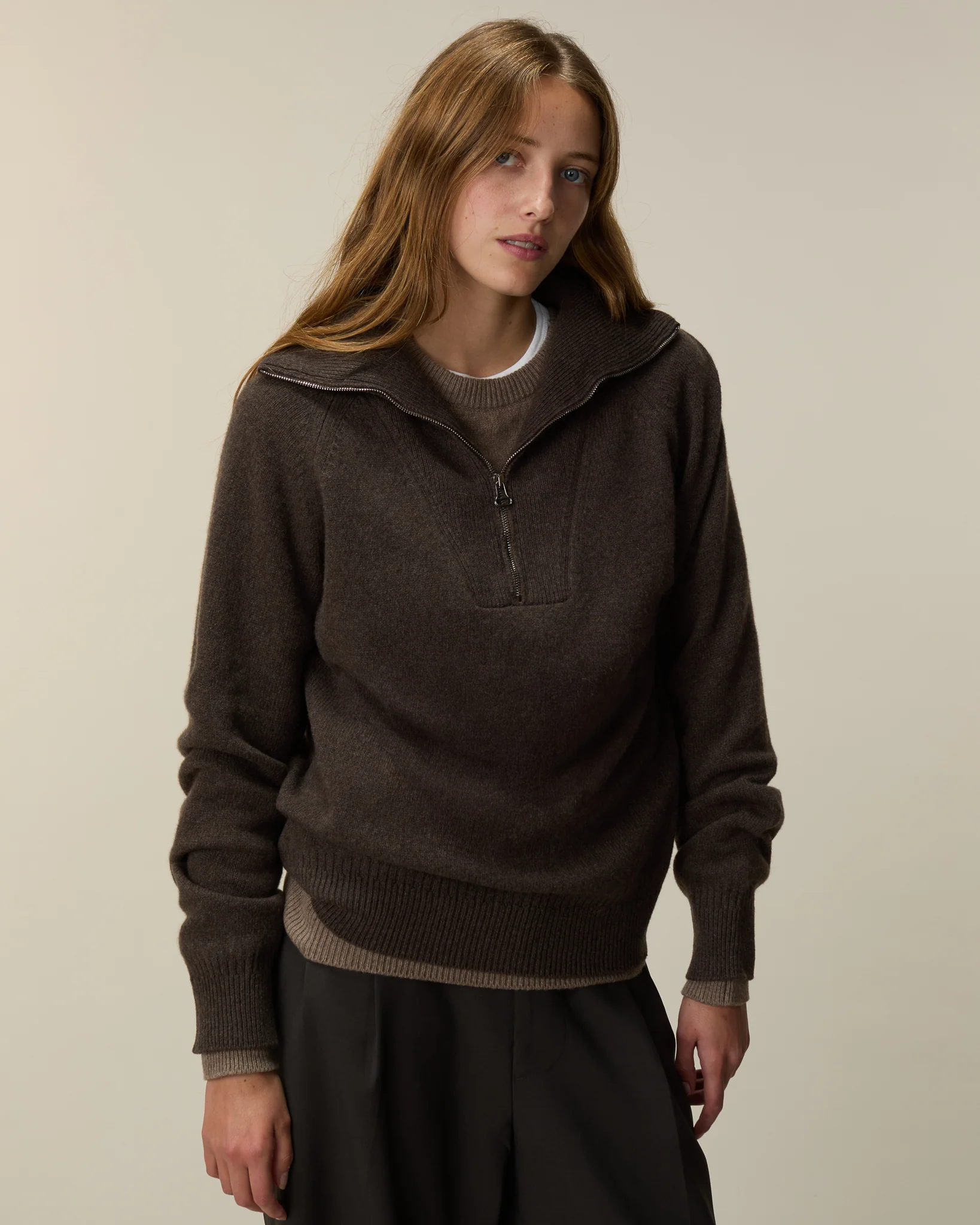 Women's Marmotta Cashmere Zip-Neck Sweater - Image 3