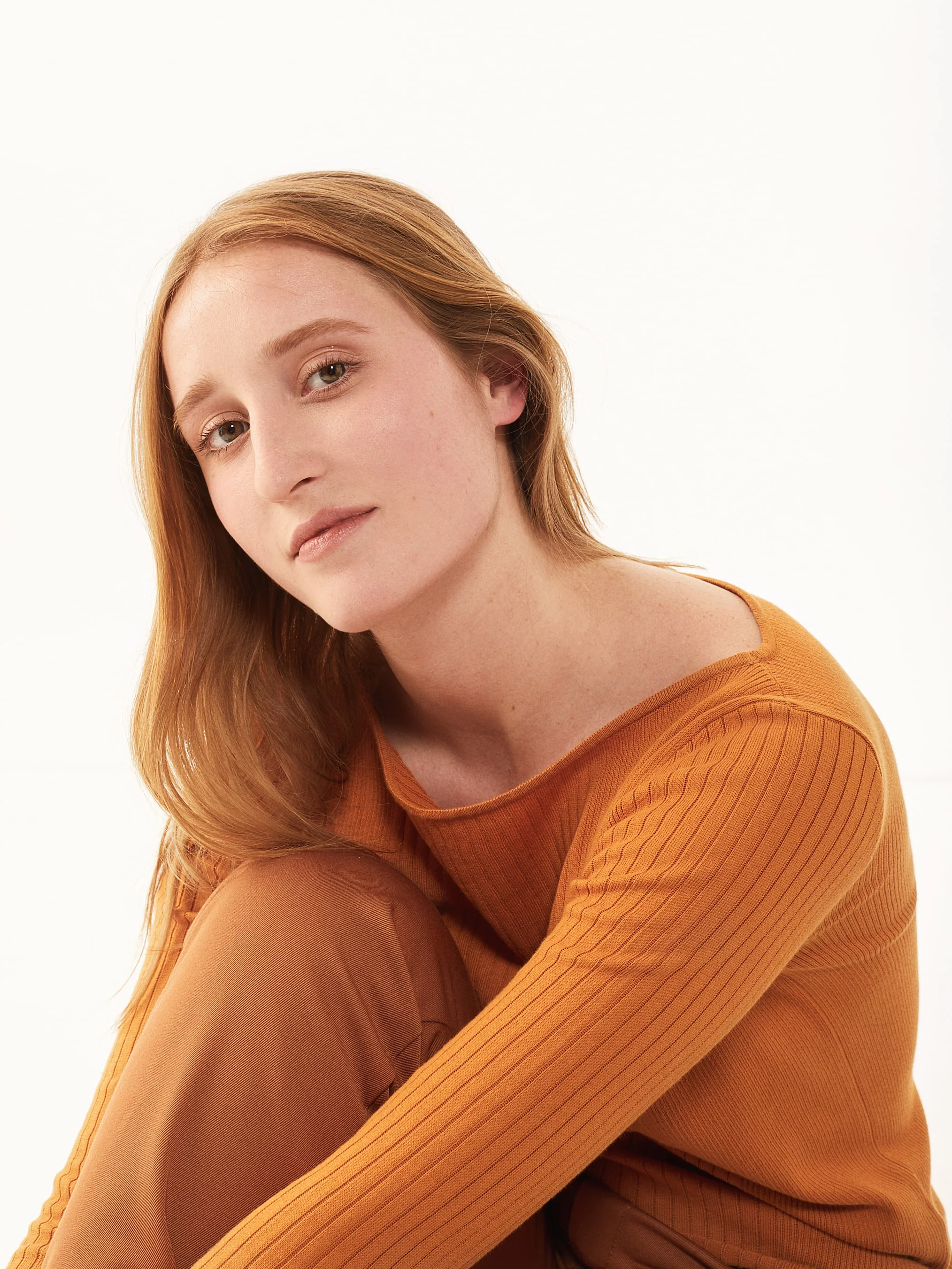 Women's Ocher Organic Cotton Sweater - Image 3