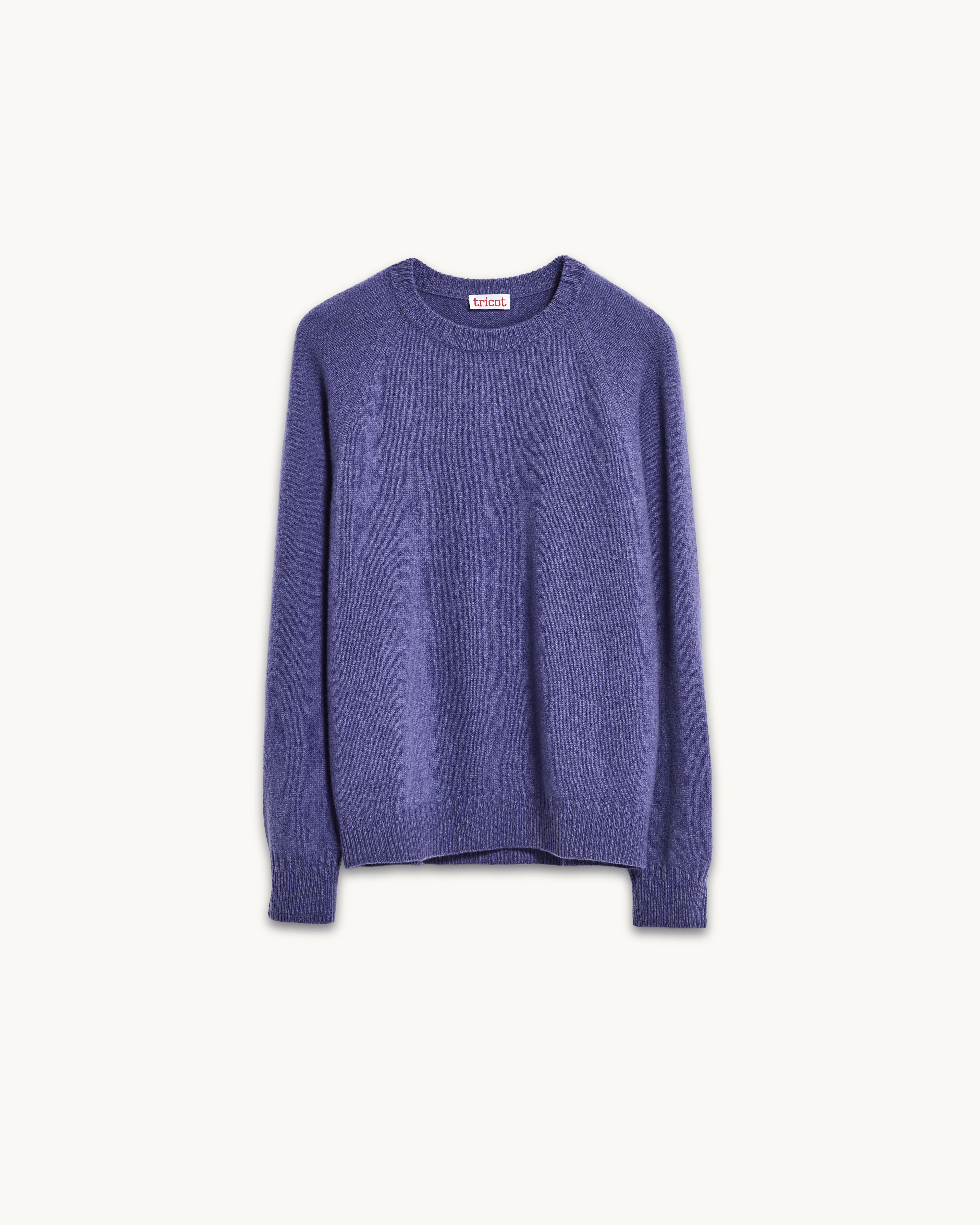 Men's Cashmere crewneck in Purple - Image 4
