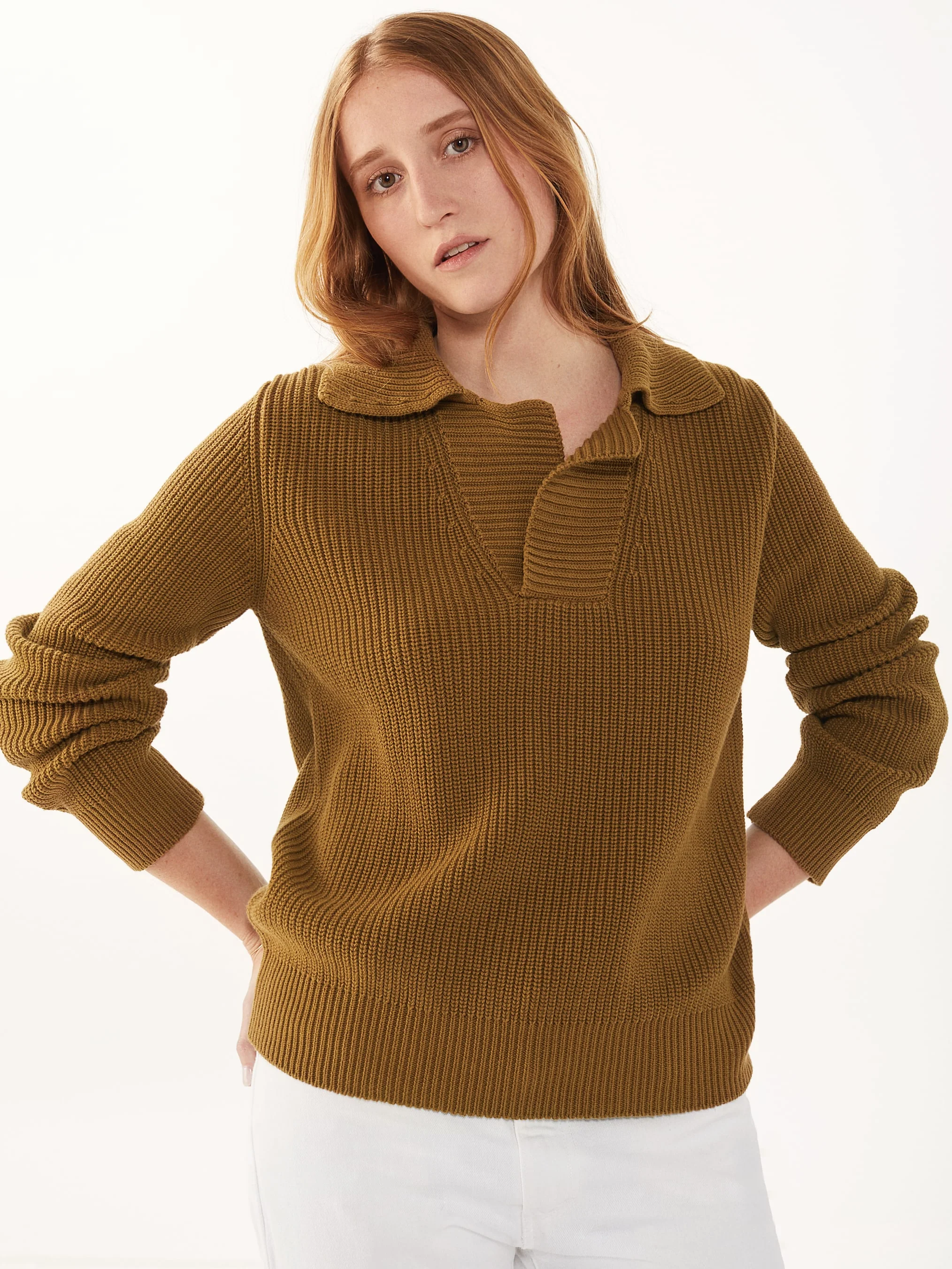 Women's Tobacco organic cotton polo - Image 3